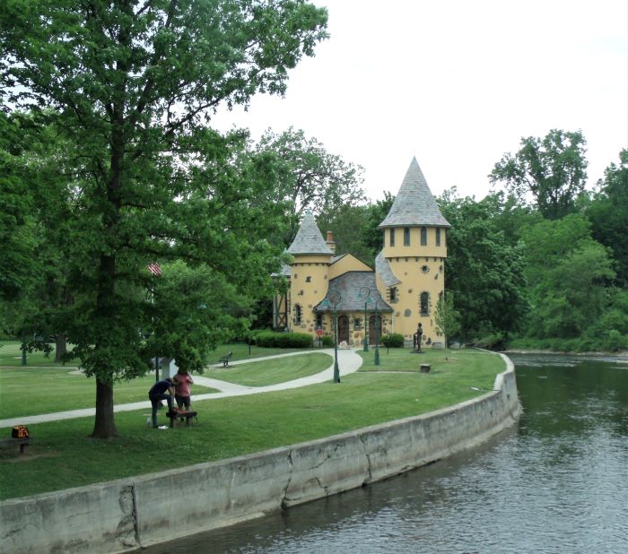 resized curwood castle from the suspension bridge over shiawassee river 060221