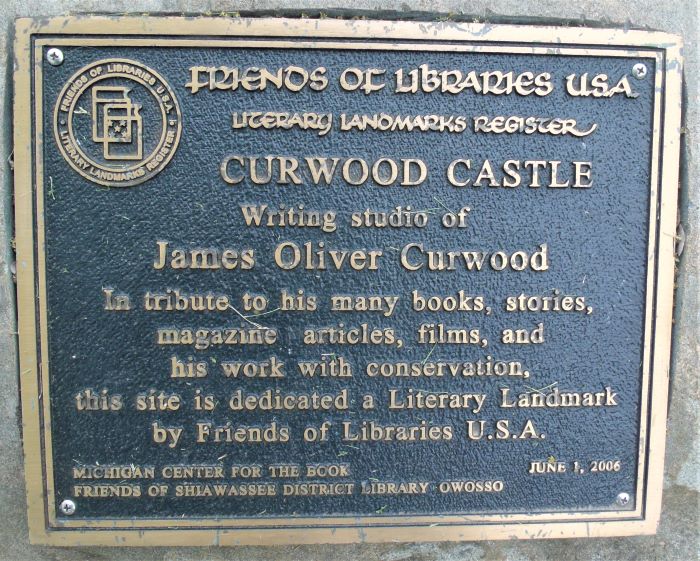 resized plaque about curwood castle literary heritage site 060221