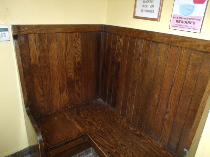 resized small bench just inside the door 060221