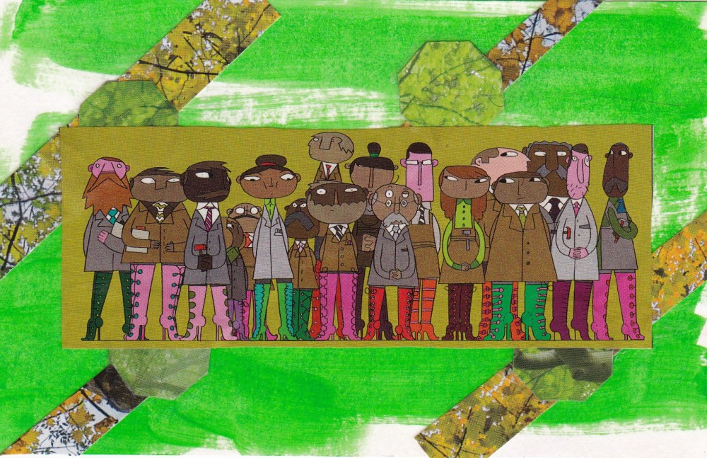 green people wearing boots