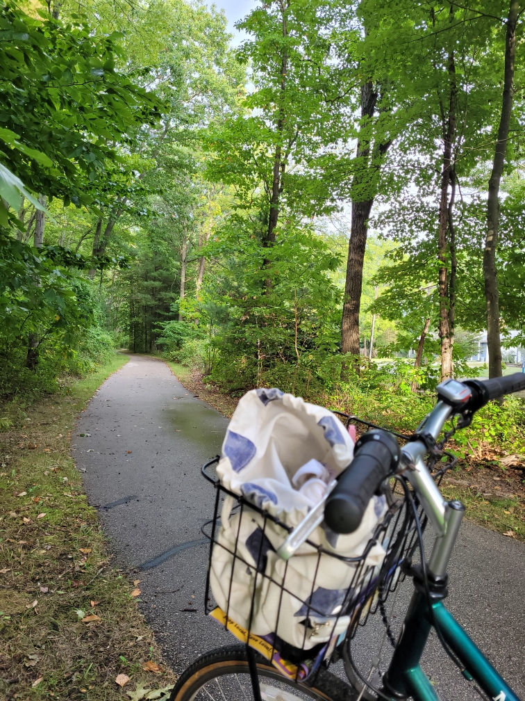 resized along the bike trail 092021