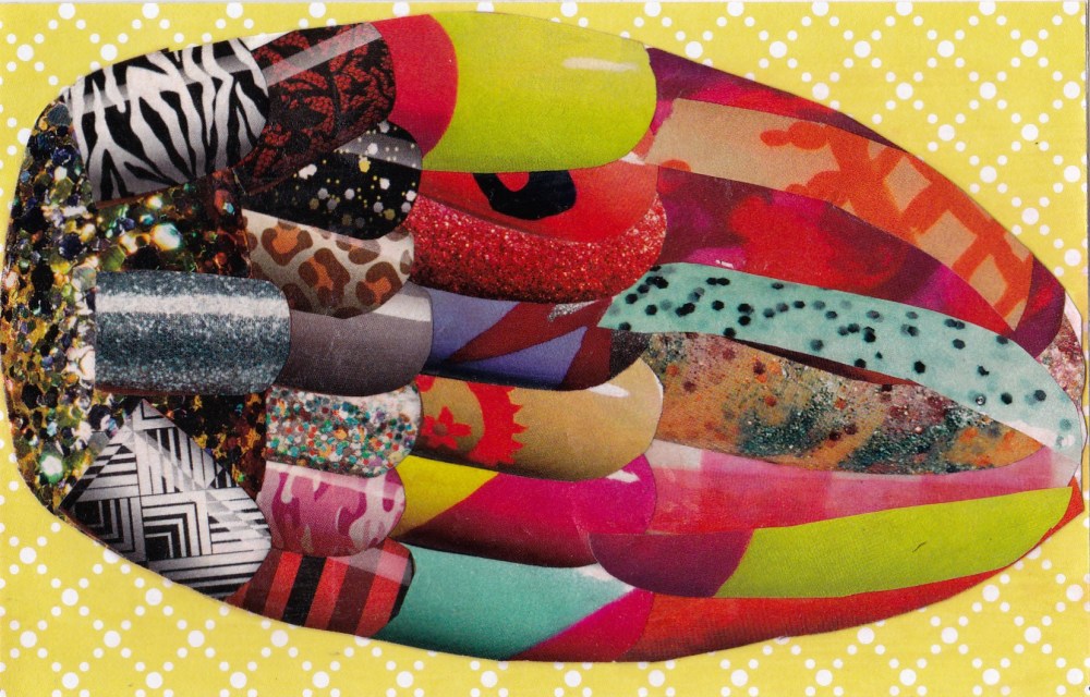 yellow wing with nails