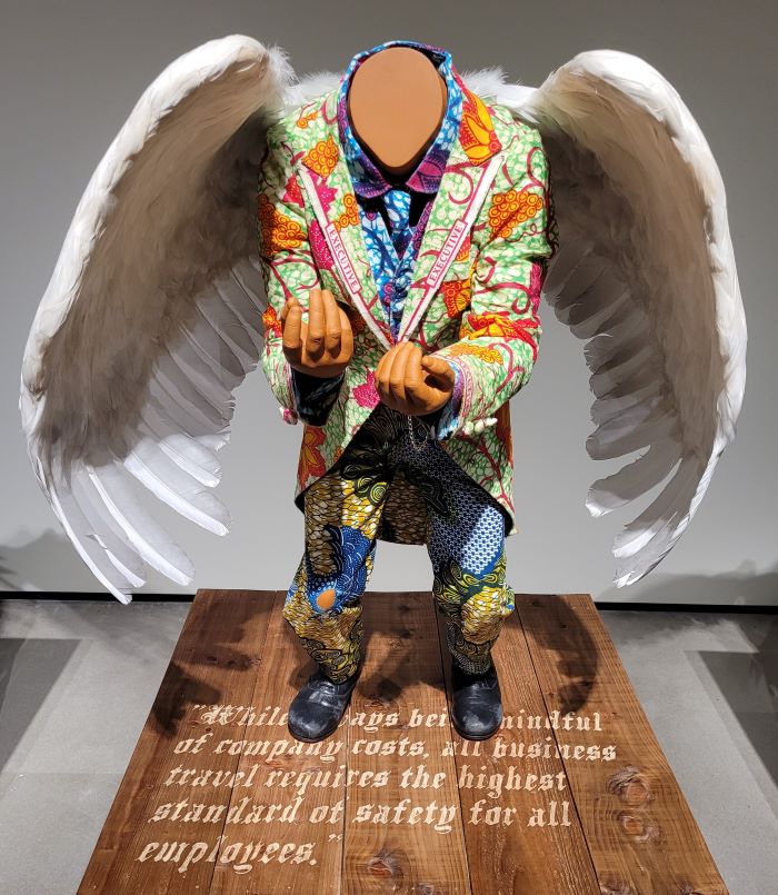 angel wings with scuffed shoes