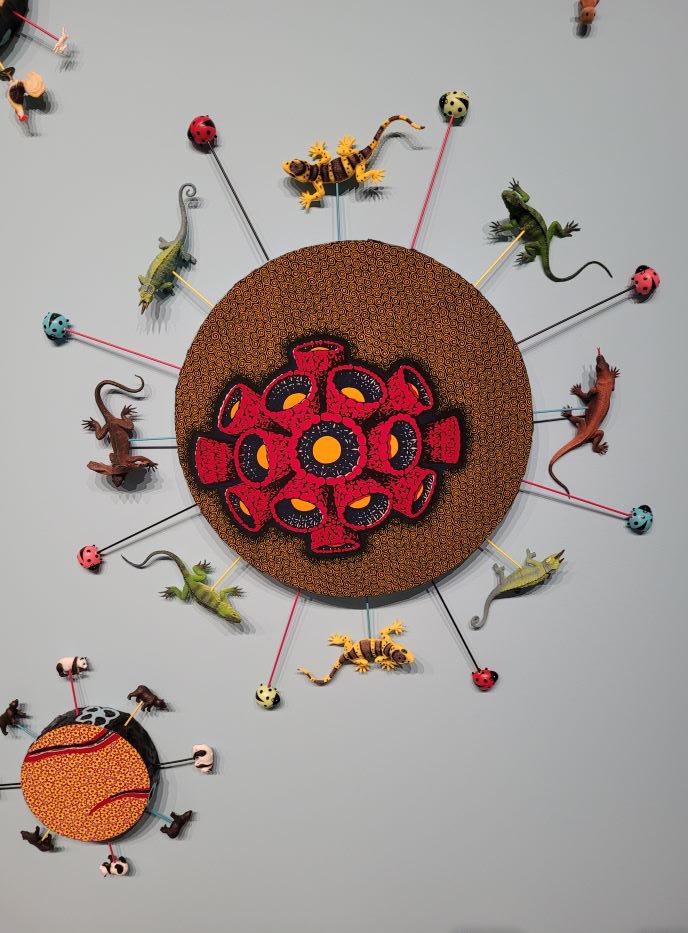 resized wall of decorative circles