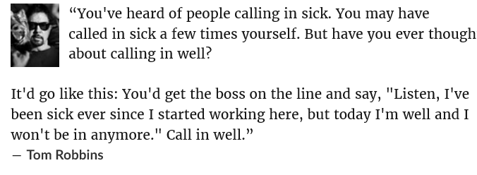 Tom Robbins calling in well 013023