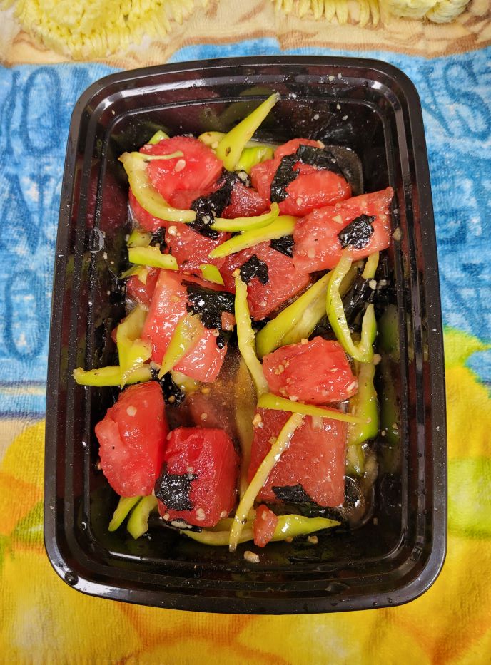 resized watermelon tuna marinating 081323