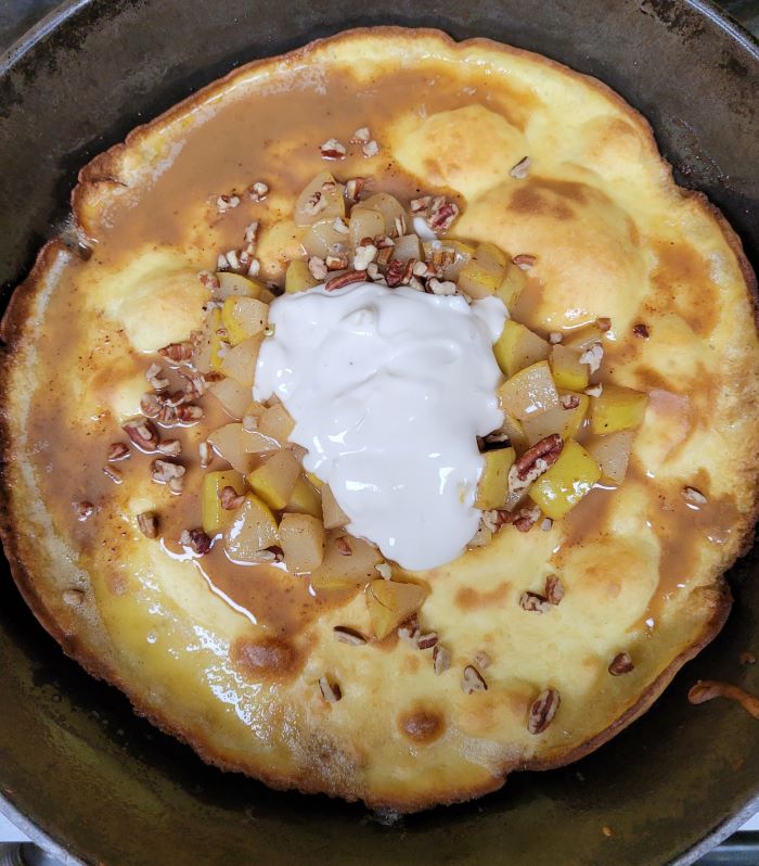 pear dutch baby
