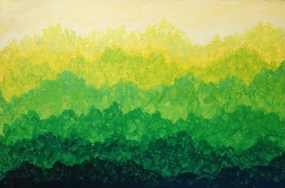 yellow and green acrylic